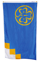GIRL SCOUTS OF THE USA WAGGGS World Association Of Girl Guides & Girl Scouts 2X3 Flag