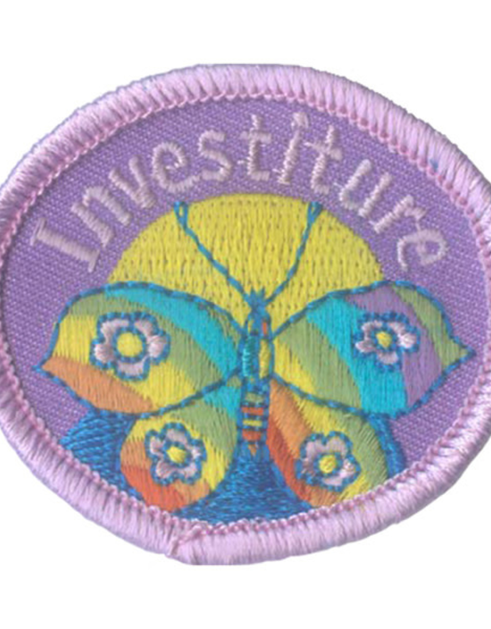 Advantage Emblem & Screen Prnt Investiture Circle w/ Butterfly Fun Patch