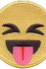 Advantage Emblem & Screen Prnt *Emoji Sticking Tongue Out Fun Patch