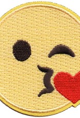 Advantage Emblem & Screen Prnt *Emoji Blowing Kisses Fun Patch