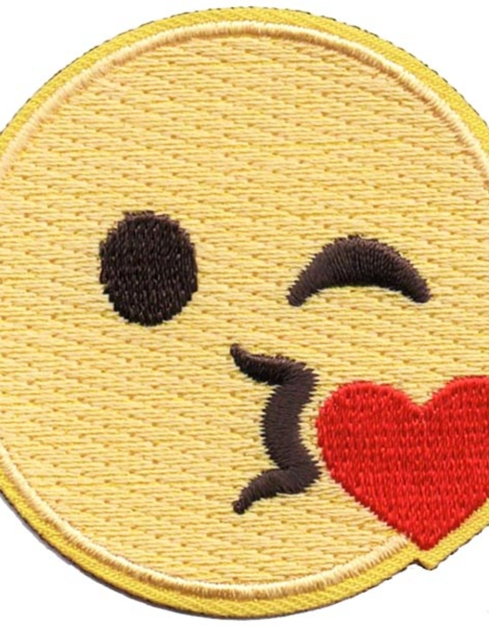 Advantage Emblem & Screen Prnt *Emoji Blowing Kisses Fun Patch