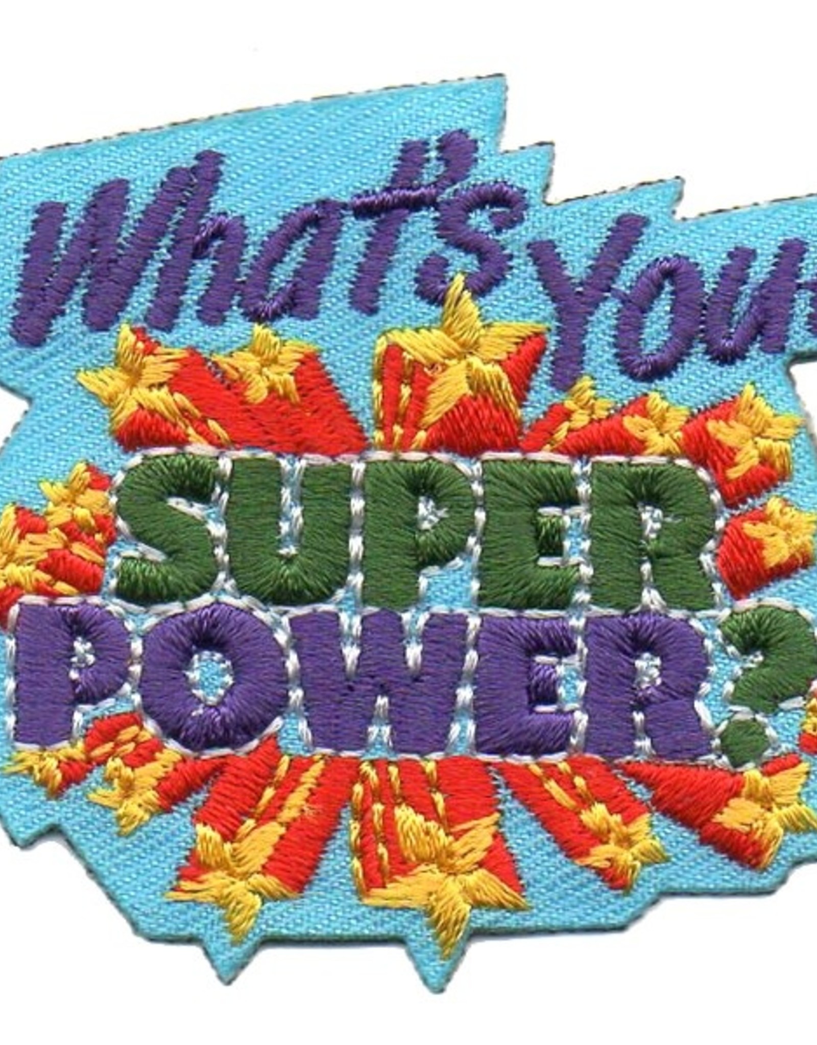 Advantage Emblem & Screen Prnt *What's Your Super Power Fun Patch