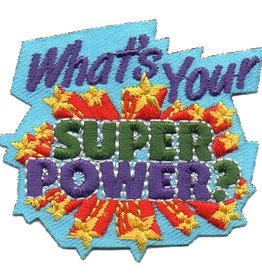 Advantage Emblem & Screen Prnt *What's Your Super Power Fun Patch