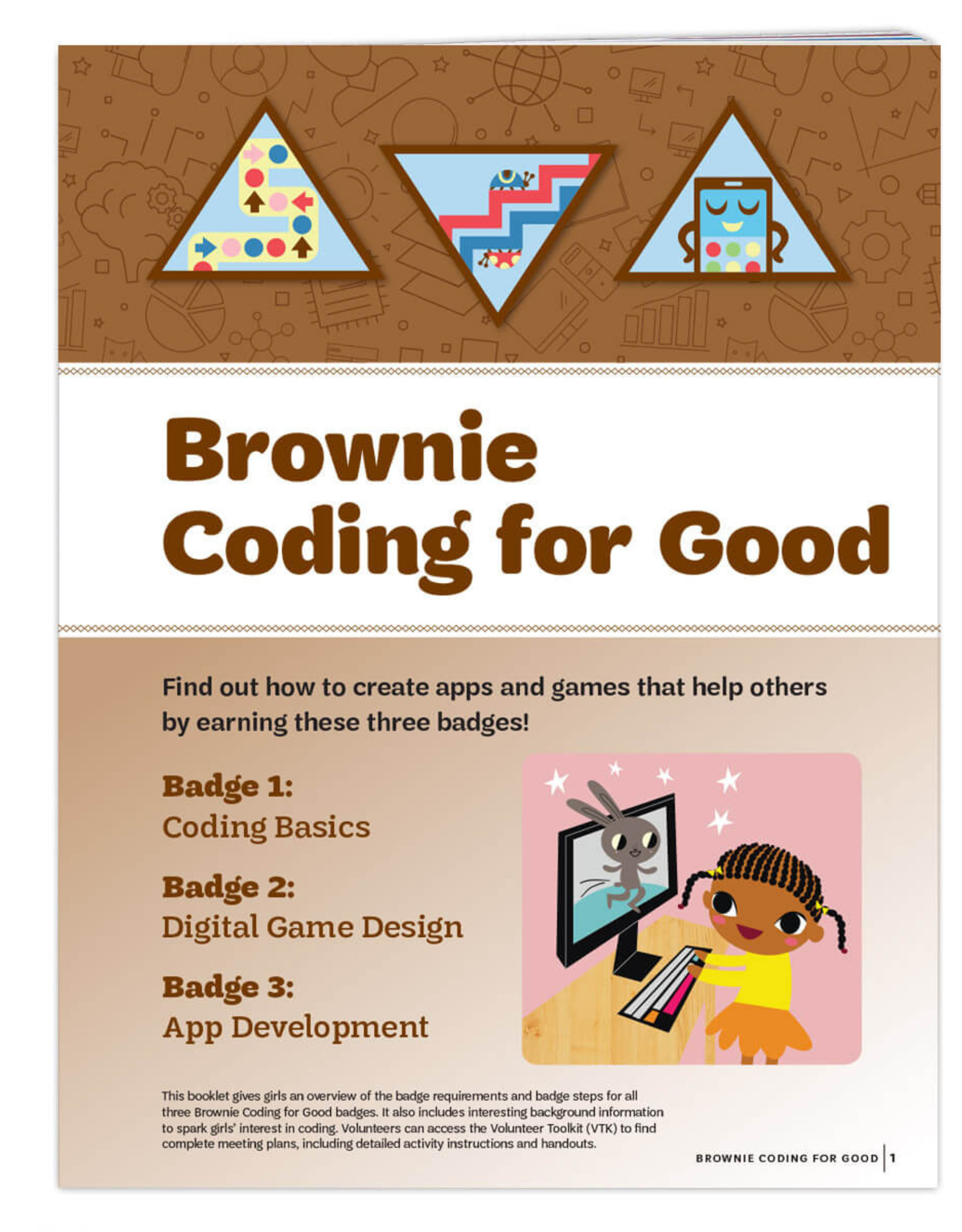 GIRL SCOUTS OF THE USA Brownie Coding for Good Requirements Pamphlet