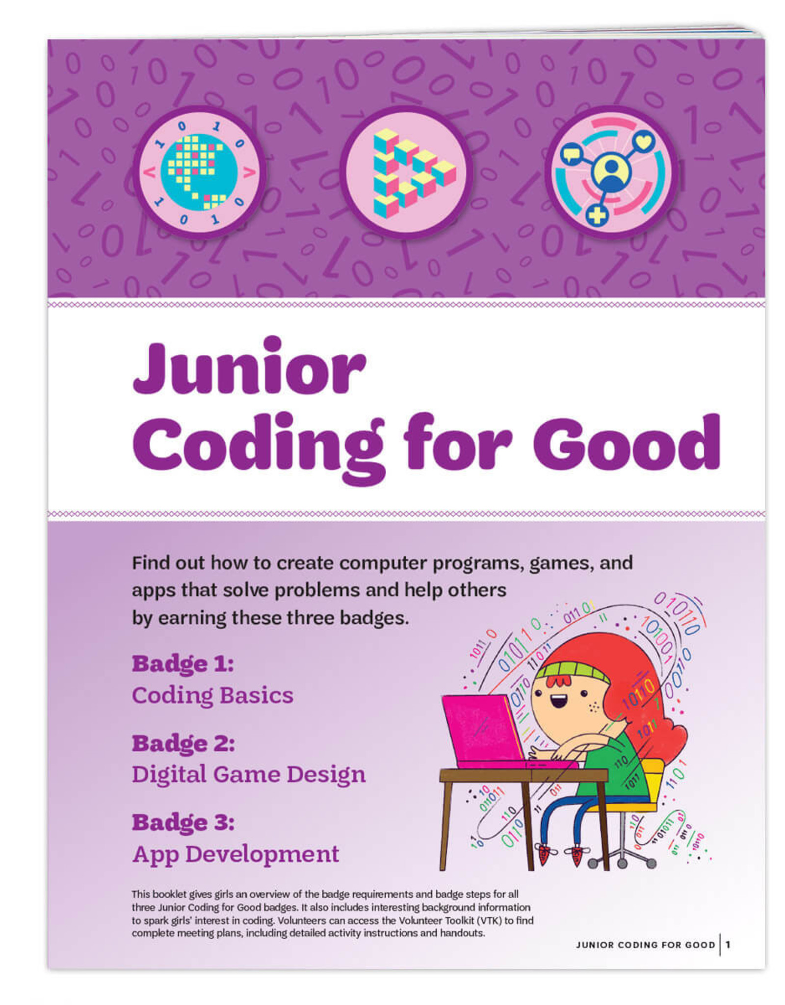 GIRL SCOUTS OF THE USA Junior Coding For Good Requirements Pamphlet