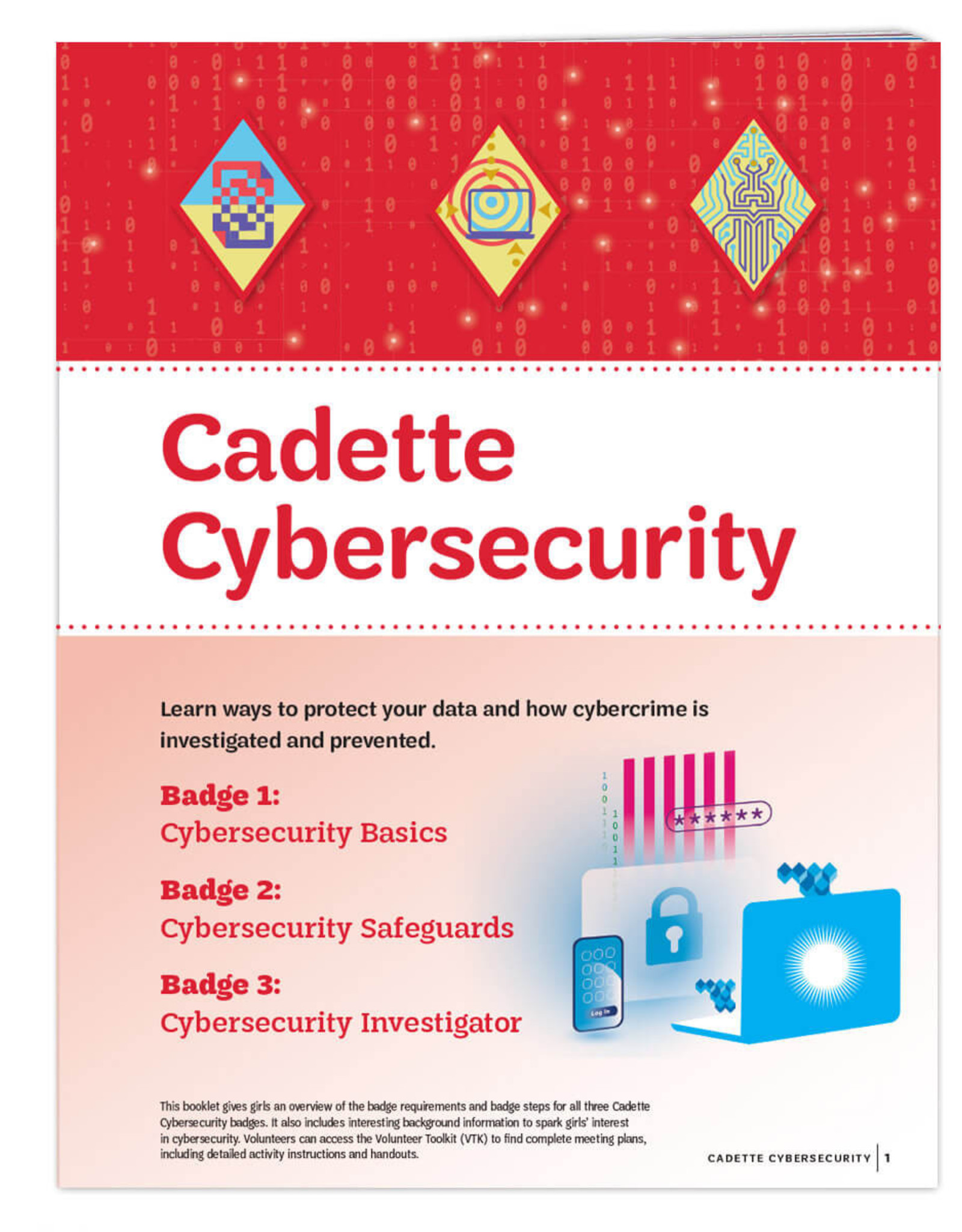 GIRL SCOUTS OF THE USA Cadette Cybersecurity Requirements Pamphlet