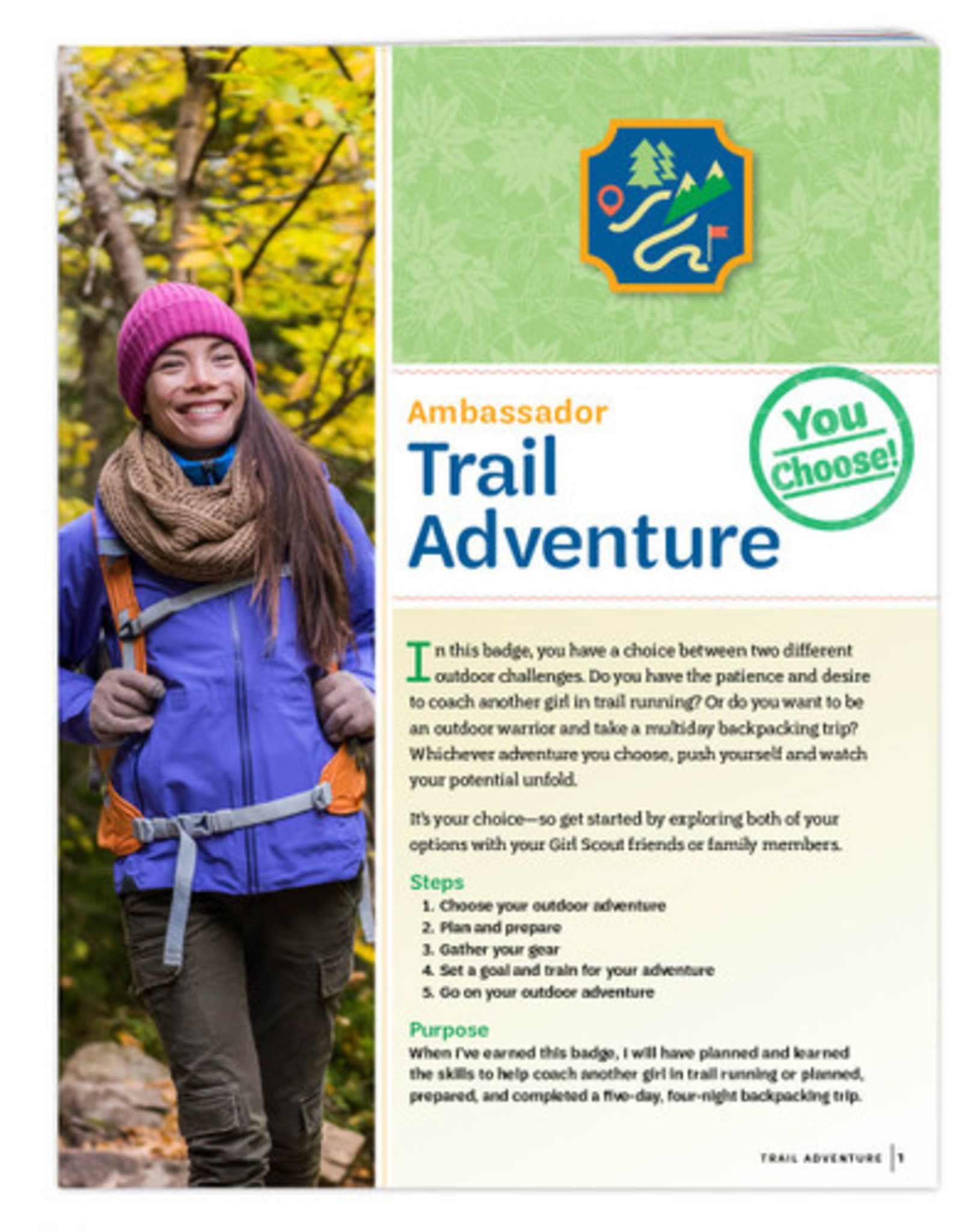 GIRL SCOUTS OF THE USA Ambassador Trail Adventure Requirments Pamphlet