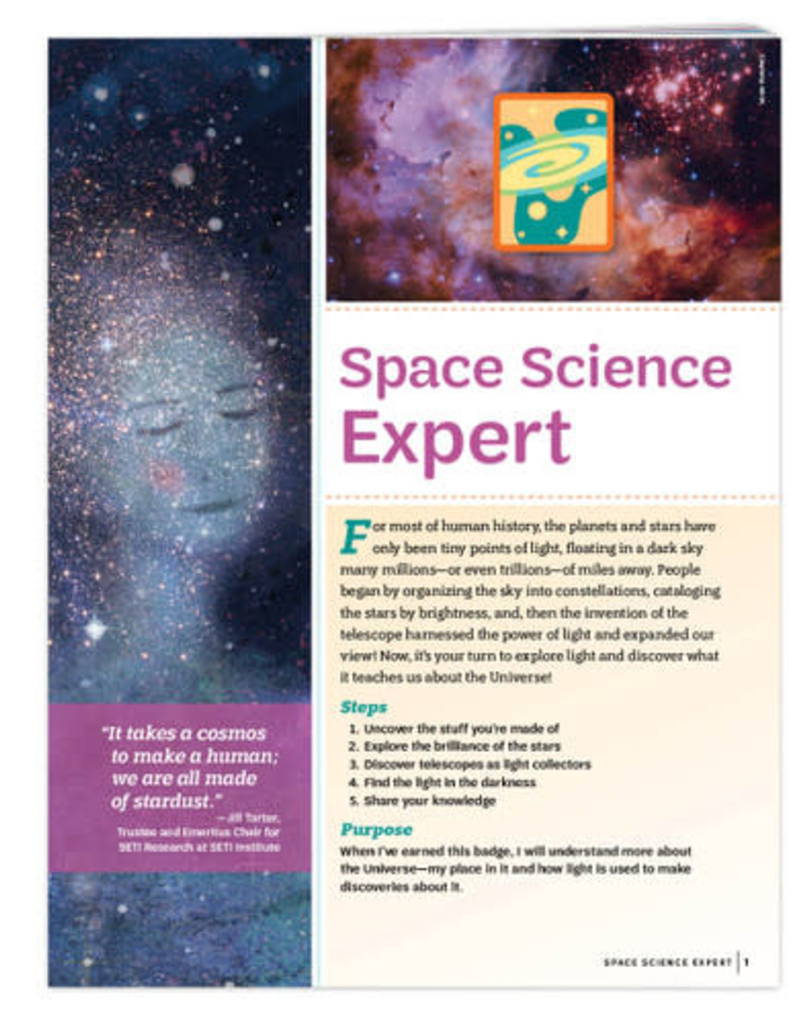 GIRL SCOUTS OF THE USA Senior Space Science Expert Requirements Pamphlet