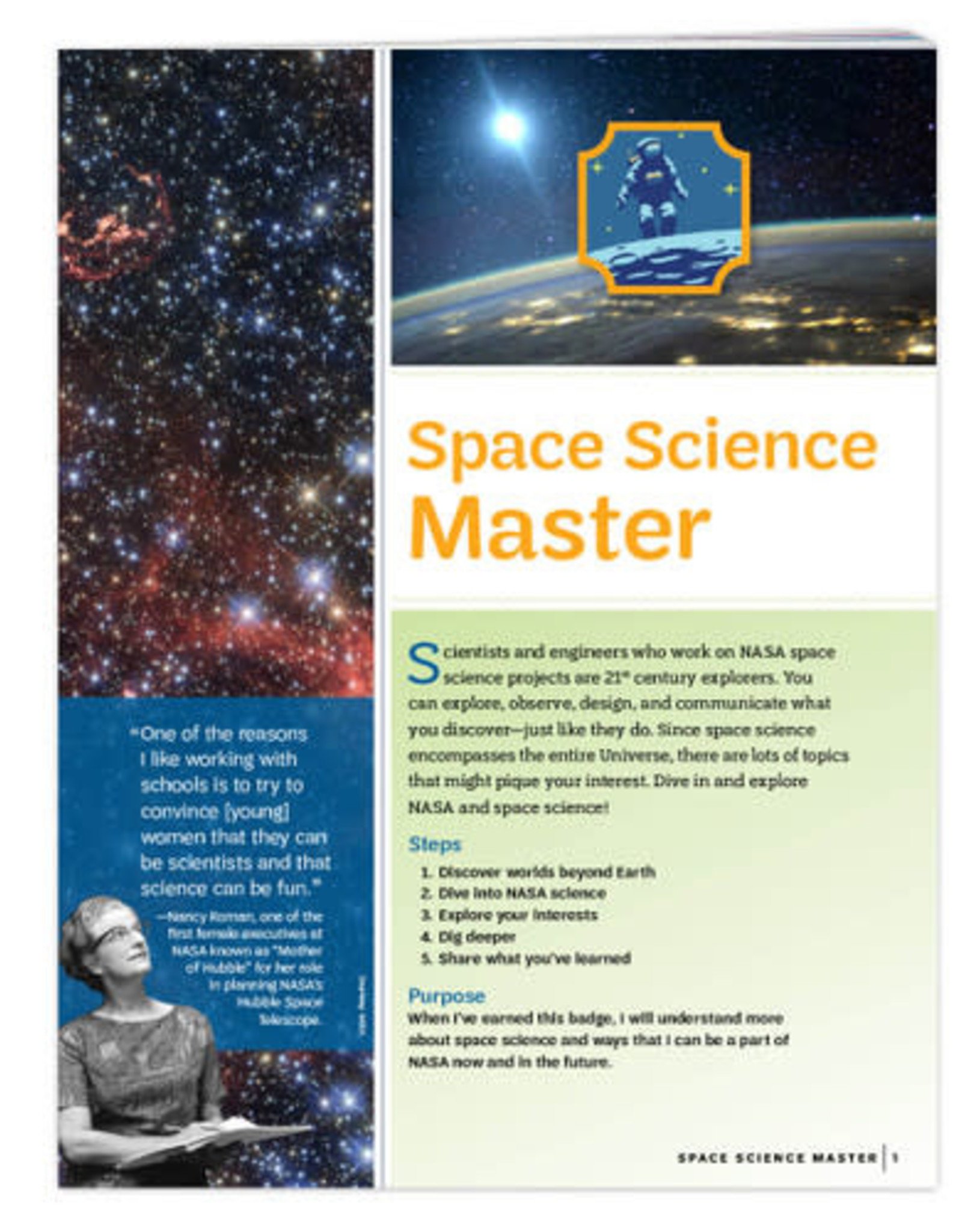 GIRL SCOUTS OF THE USA Ambassador Space Science Master Requirements Pamphlet