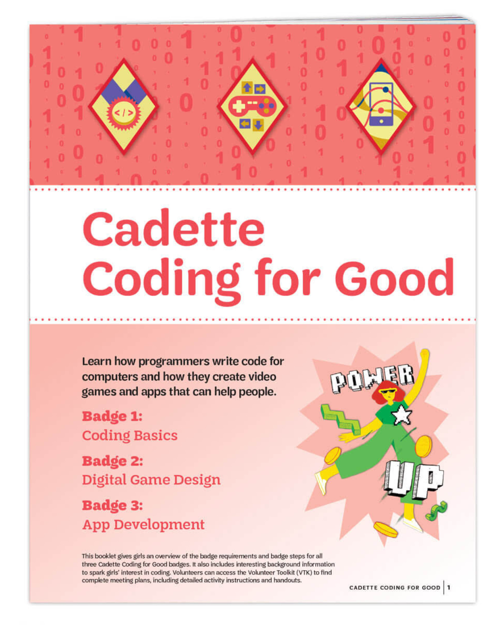 GIRL SCOUTS OF THE USA Cadette Coding for Good Requirements Pamphlet