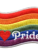 Advantage Emblem & Screen Prnt *Rainbow w/ Heart Pride Flag Fun Patch