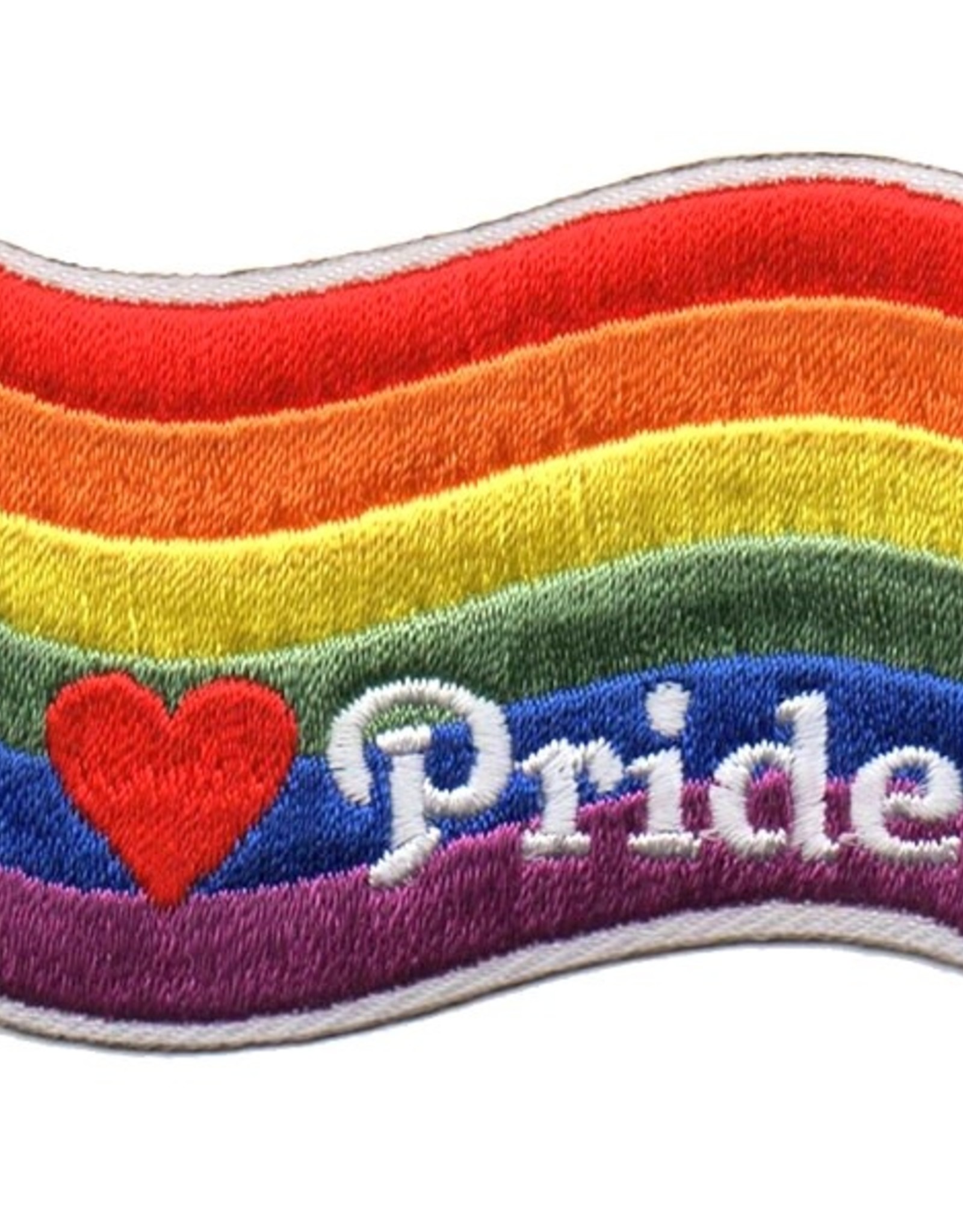 Advantage Emblem & Screen Prnt *Rainbow w/ Heart Pride Flag Fun Patch