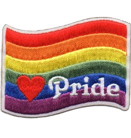 Advantage Emblem & Screen Prnt *Rainbow w/ Heart Pride Flag Fun Patch