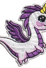 Advantage Emblem & Screen Prnt *White & Purple Unicorn Dragon Fun Patch