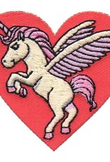 Advantage Emblem & Screen Prnt *Unicorn in Red Heart Fun Patch