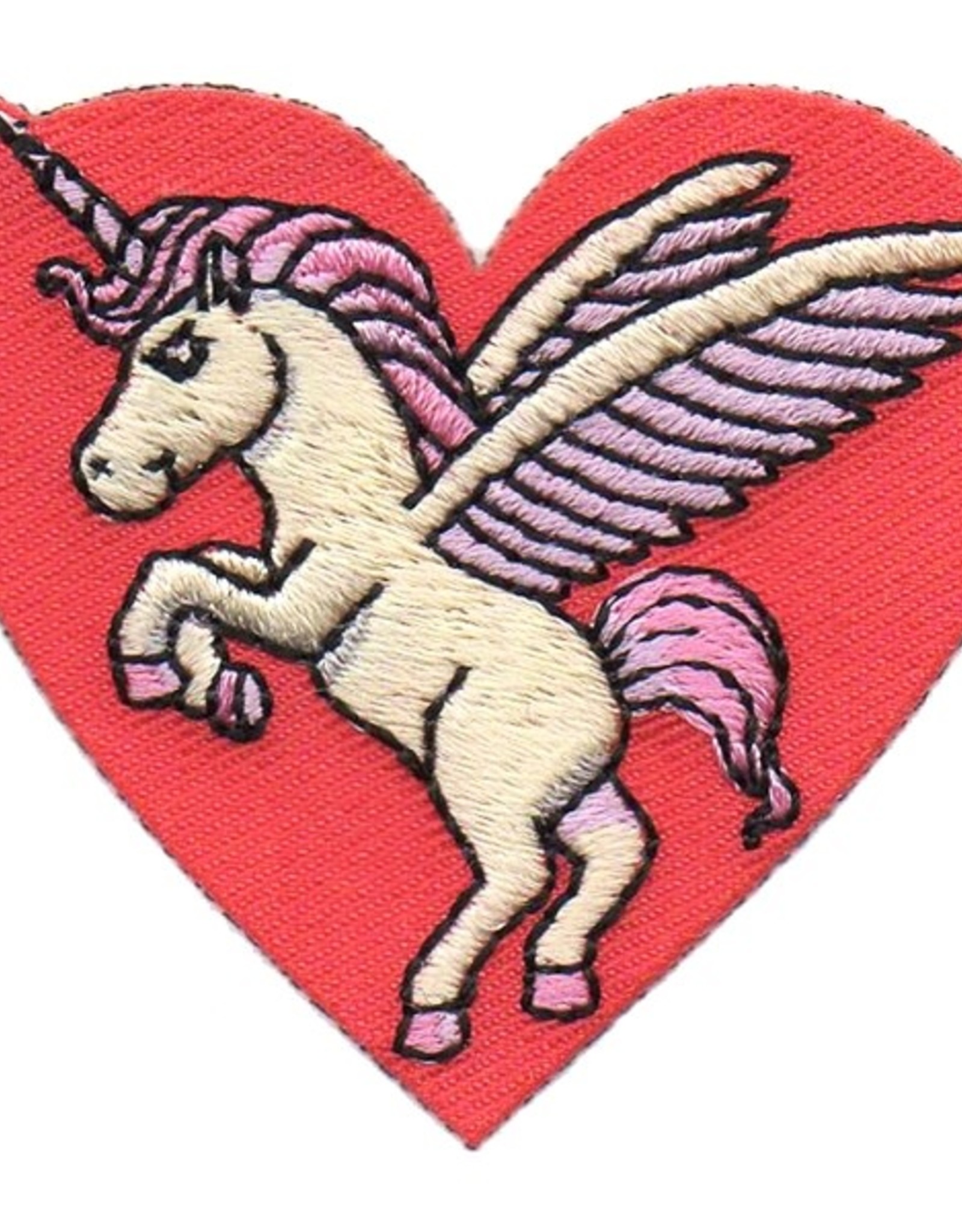 Advantage Emblem & Screen Prnt *Unicorn in Red Heart Fun Patch