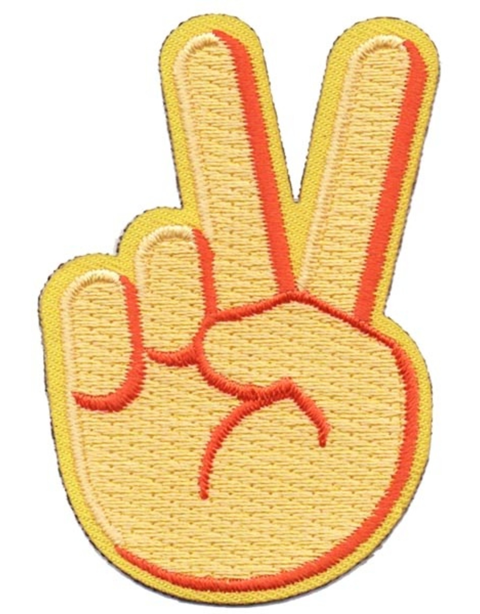 Advantage Emblem & Screen Prnt *Emoji Peace 2 Fingers Fun Patch