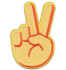 Advantage Emblem & Screen Prnt *Emoji Peace 2 Fingers Fun Patch