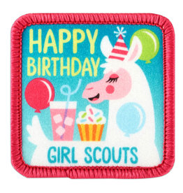 GIRL SCOUTS OF THE USA Happy Birthday Party Llama Sew-On Fun Patch