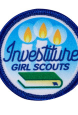 GIRL SCOUTS OF THE USA ! Investiture w/ 3 Candles Sew-On Fun Patch [Retired]