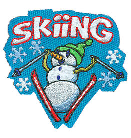 Skiing Snowman Fun Patch