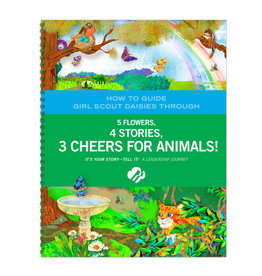 GIRL SCOUTS OF THE USA ! Leader Journey Book Daisy 5 Flowers Cheers For Animals