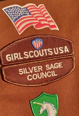 GIRL SCOUTS OF THE USA Brownie Silver Sage Council ID Set