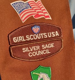 GIRL SCOUTS OF THE USA Brownie Silver Sage Council ID Set