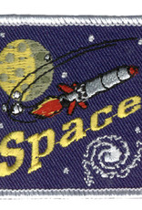 Advantage Emblem & Screen Prnt *Space Rocket & Planet Square Fun Patch