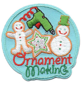 Advantage Emblem & Screen Prnt Christmas Ornament Making w/ Glue Gun Fun Patch