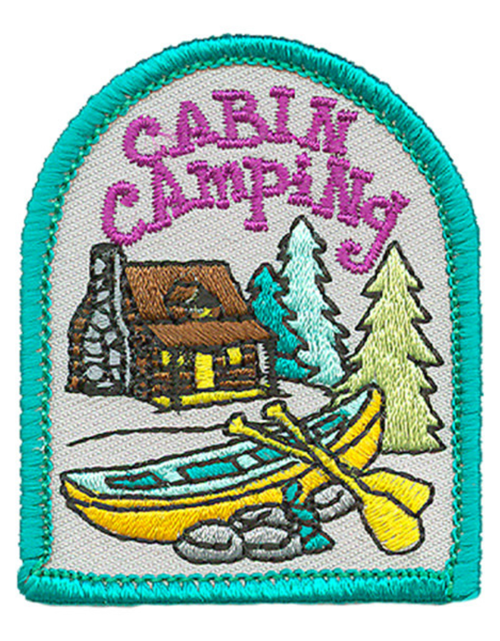 Advantage Emblem & Screen Prnt *Cabin Camping w/ Canoe Fun Patch