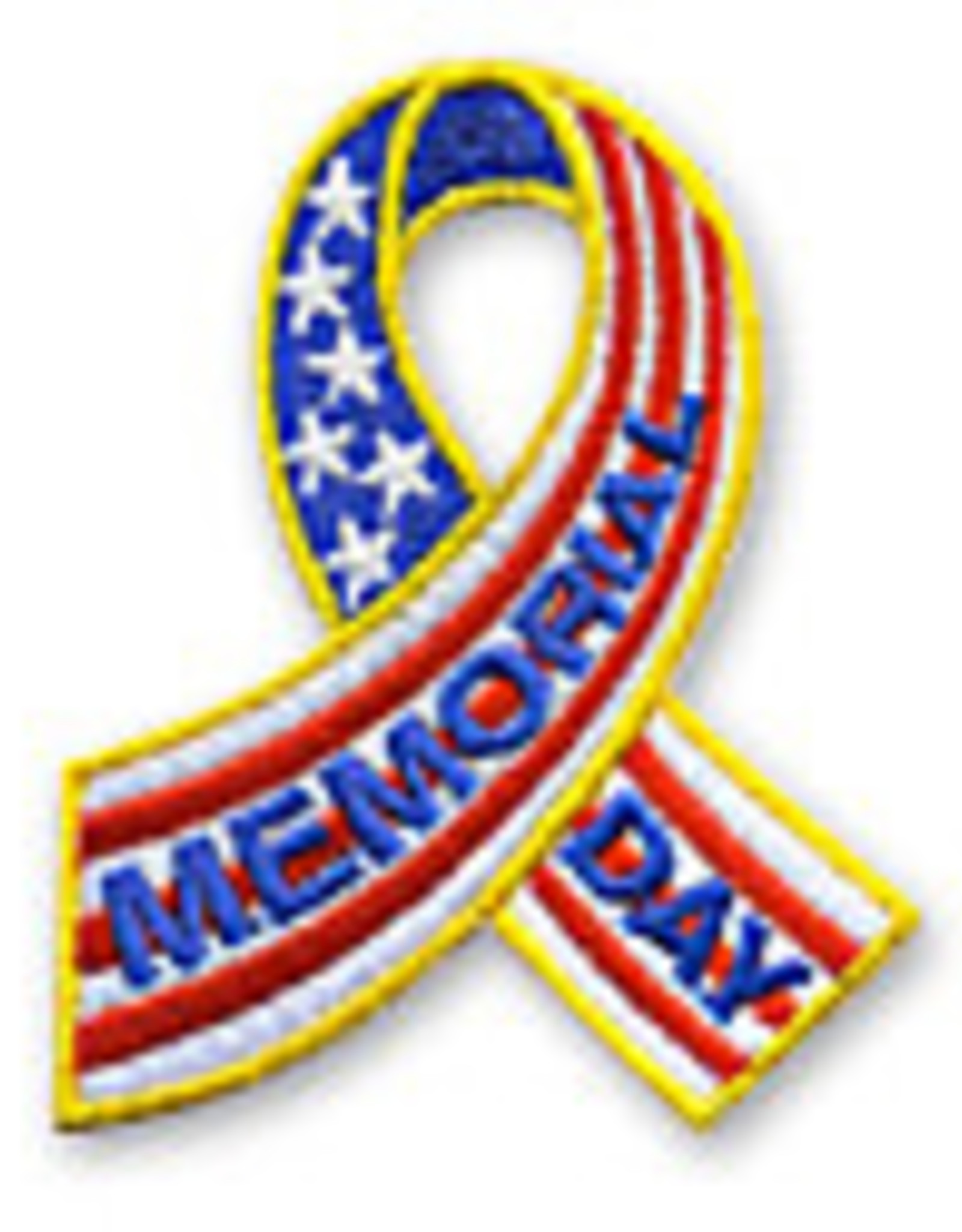 snappylogos Memorial Day Yellow Ribbon Fun Patch (1563)