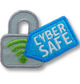 snappylogos Cyber Safe w/ Padlock Fun Patch (6858)