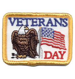 Advantage Emblem & Screen Prnt Veterans Day w/ Eagle & Flag Fun Patch