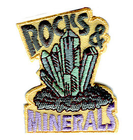 Advantage Emblem & Screen Prnt *Rocks & Minerals Crystals Fun Patch