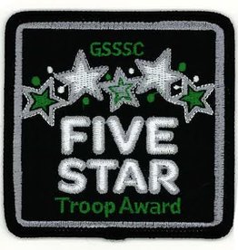 TY Customer Design Silver Sage Five Star Troop Award Patch