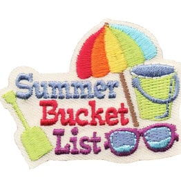 Advantage Emblem & Screen Prnt *Summer Bucket List w/ Umbrella & Glasses Fun Patch