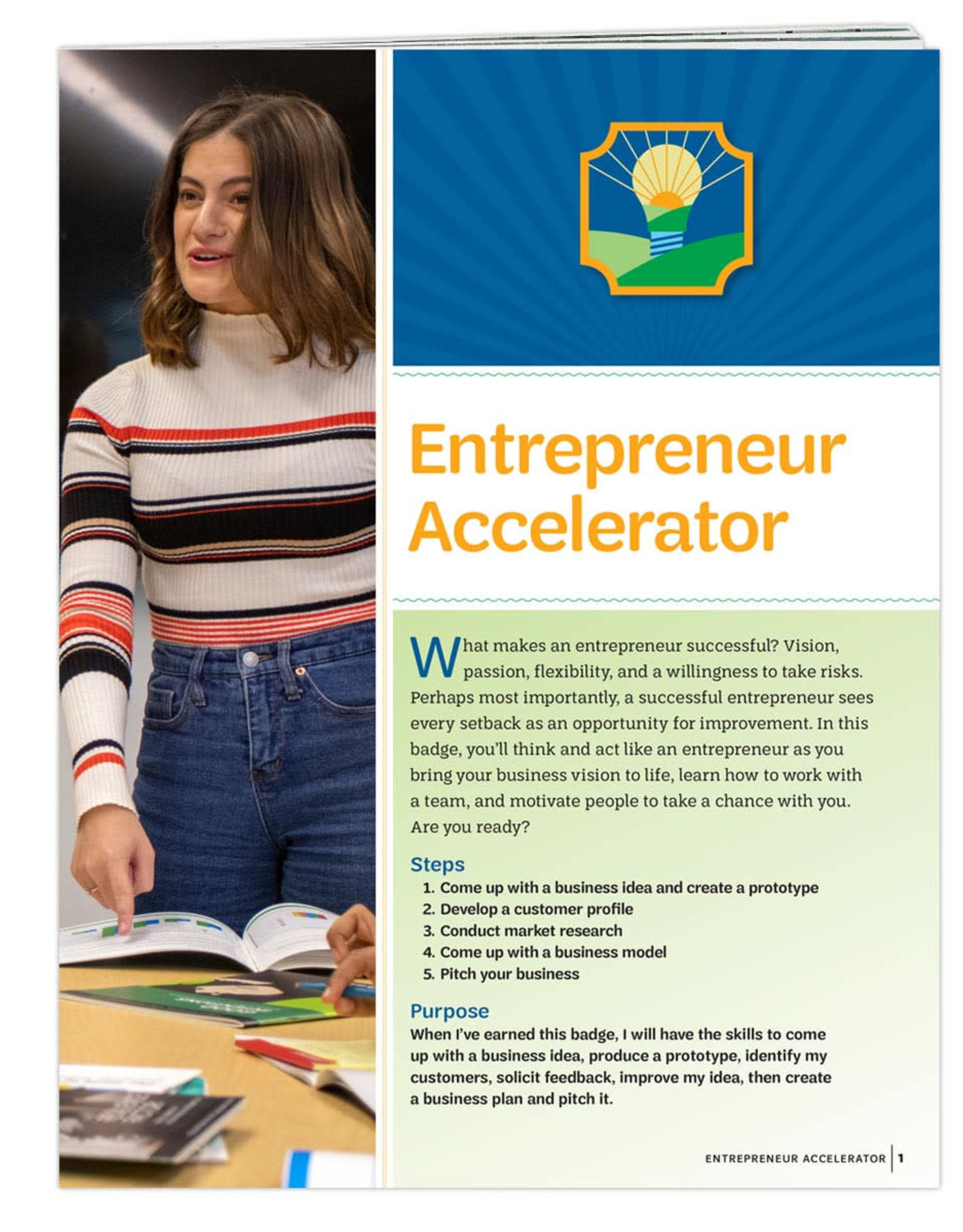 GIRL SCOUTS OF THE USA Ambassador Entrepreneur Accelerator Requirements Pamphlet