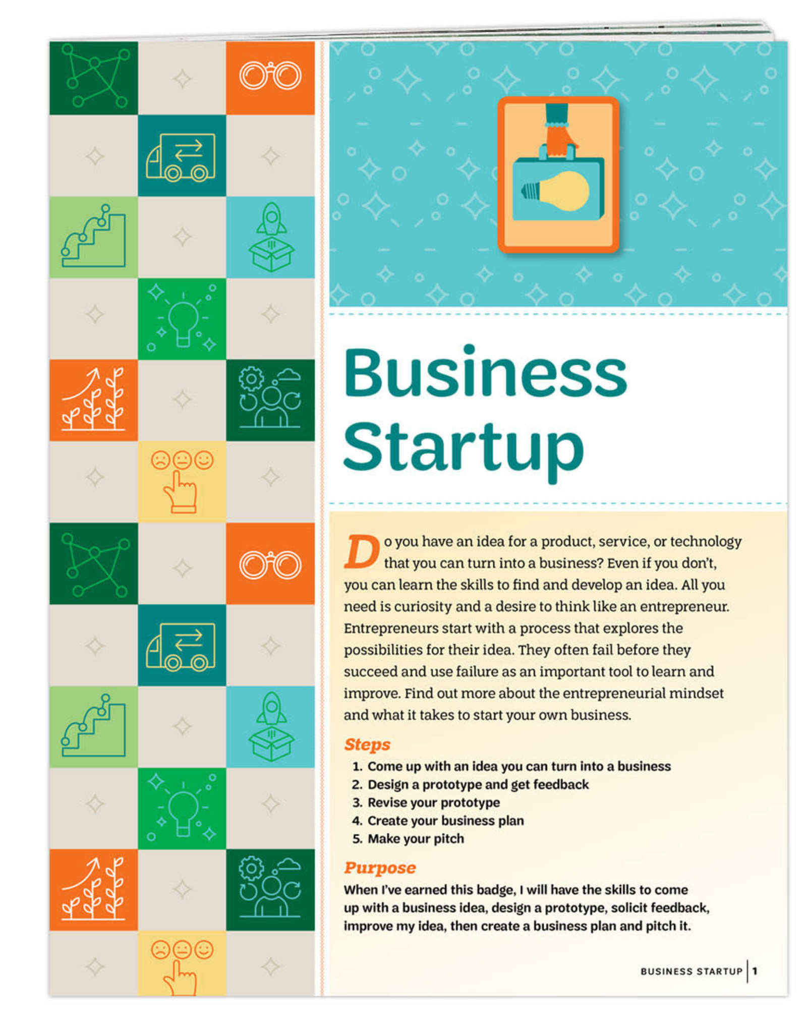 GIRL SCOUTS OF THE USA Senior Business Startup Requirements Pamphlet