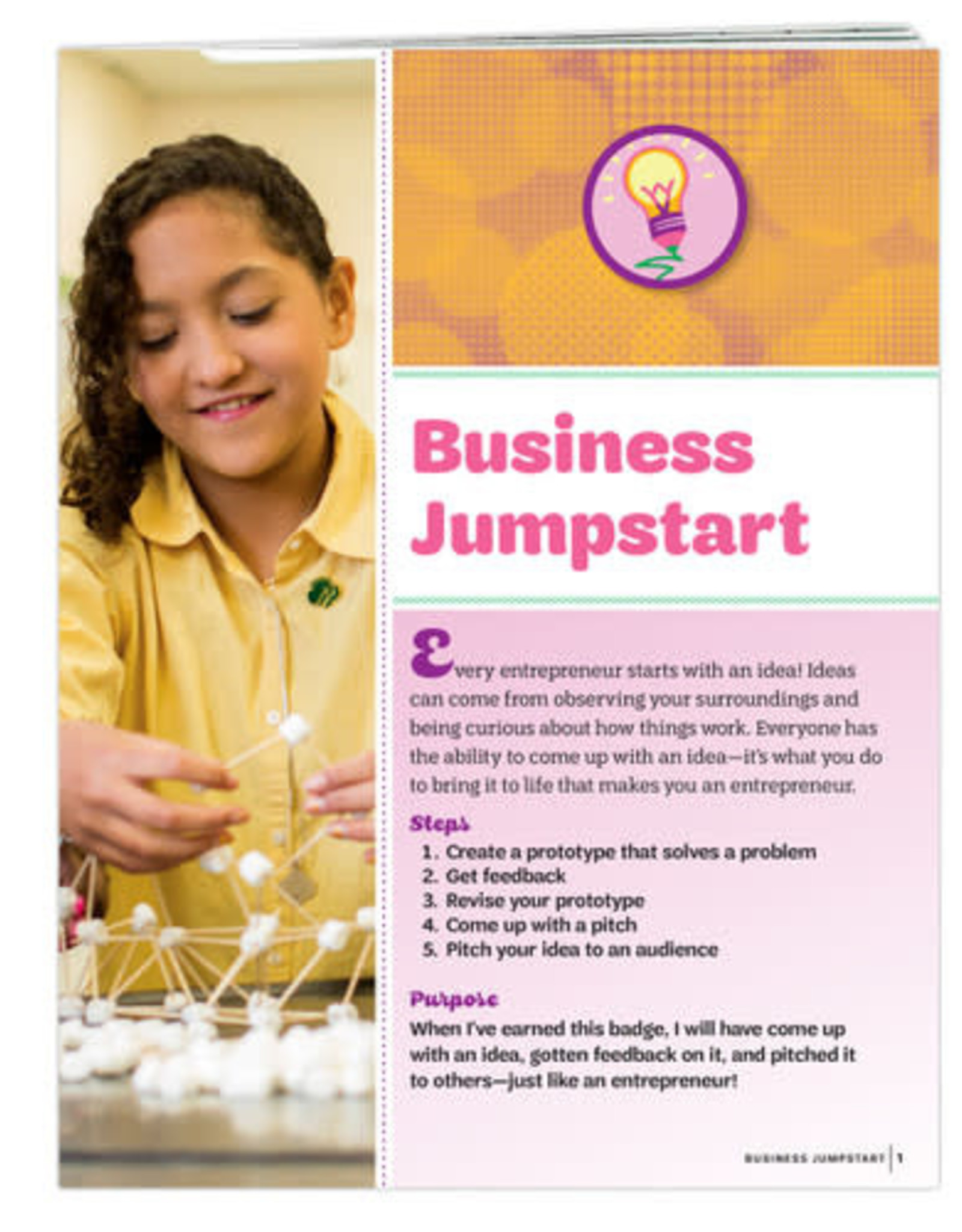 GIRL SCOUTS OF THE USA Junior Business Jumpstart Requirements Pamphlet