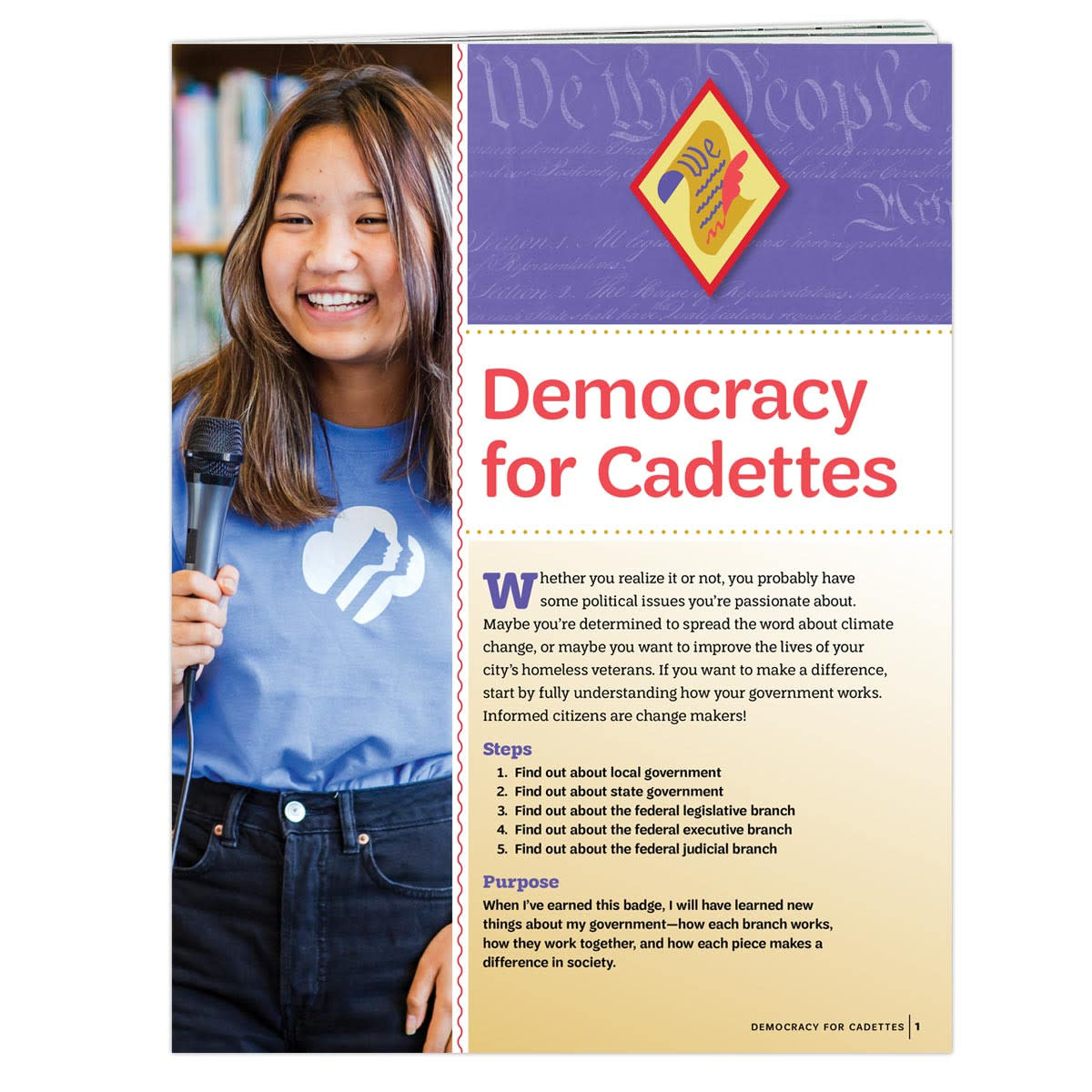 Democracy for Cadettes Badge Requirements Pamphlet - Girl Scouts of