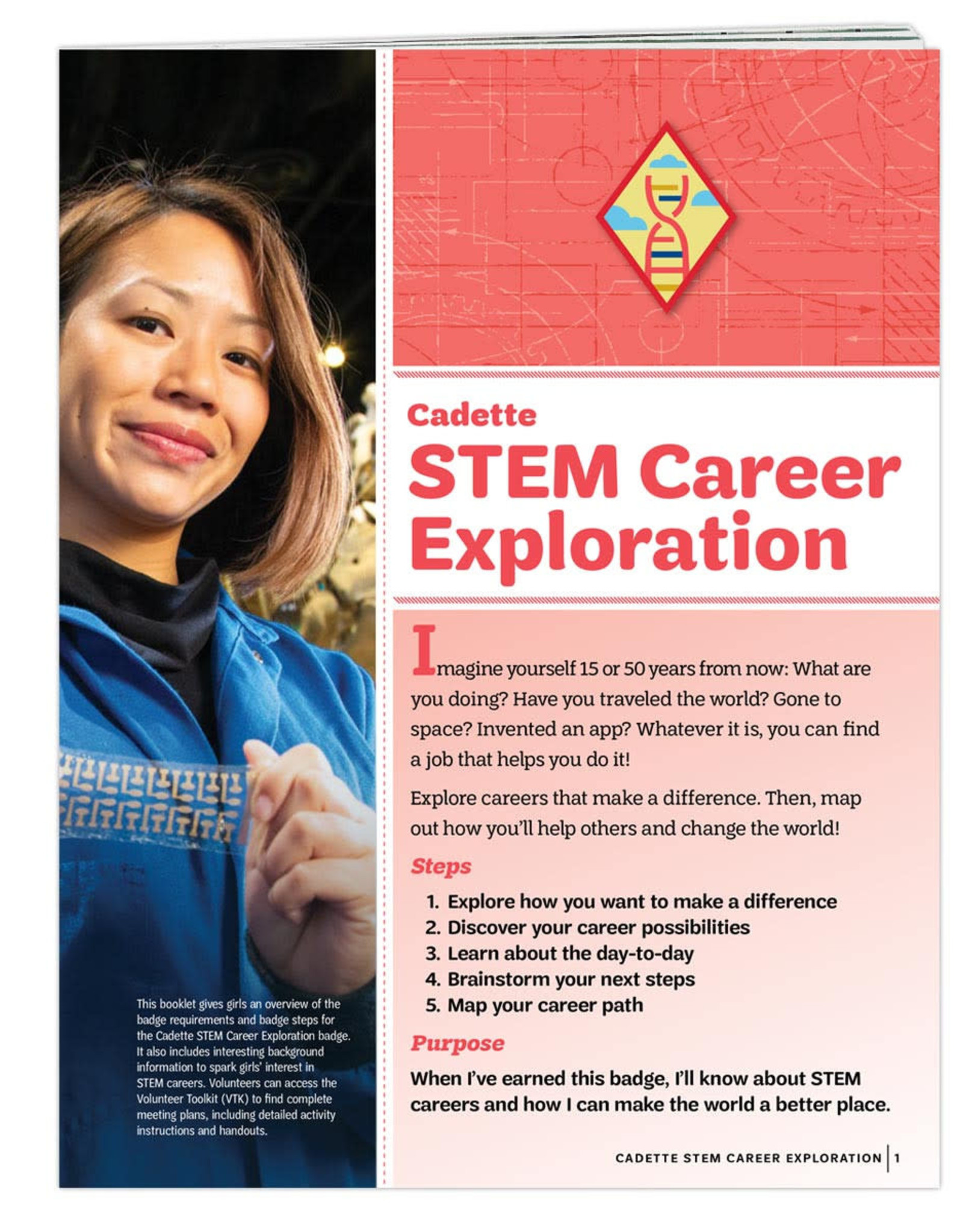 GIRL SCOUTS OF THE USA Cadette STEM Career Exploration Requirments Pamphlet