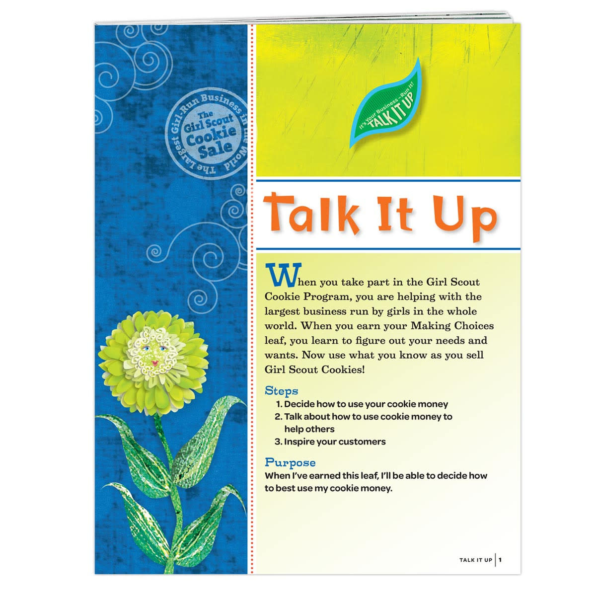 GIRL SCOUTS OF THE USA Daisy Talk It Up Requirements Pamphlet Girl
