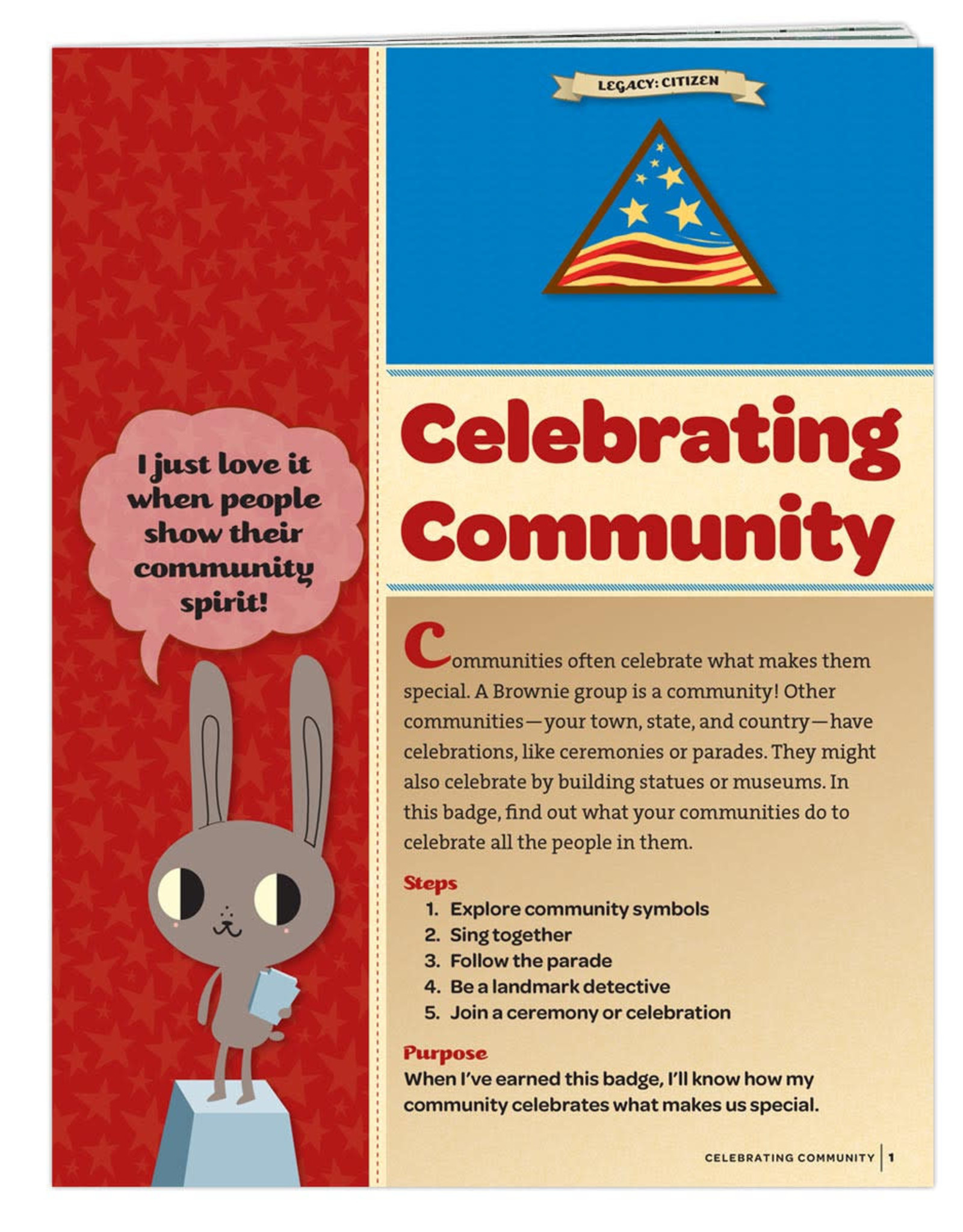 GIRL SCOUTS OF THE USA Brownie Celebrating Community Requirements Pamphlet