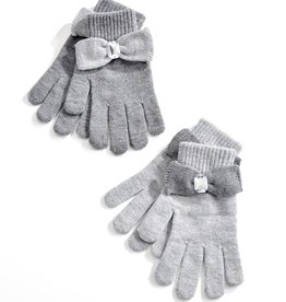 GiftCraft Inc. Gray Touch Screen Gloves w/ Bow