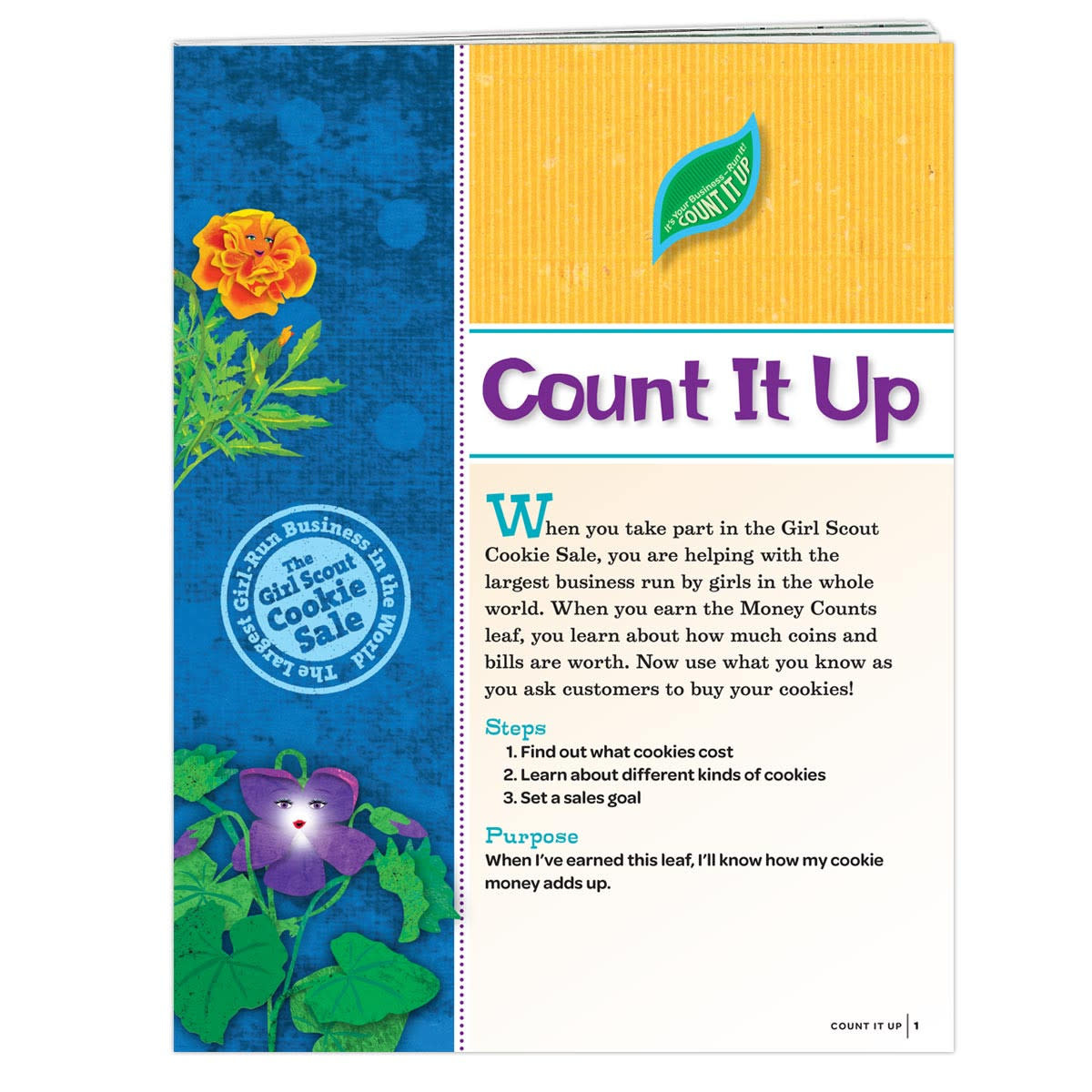 Daisy Count It Up Leaf Requirements Pamphlet Girl Scouts of Silver
