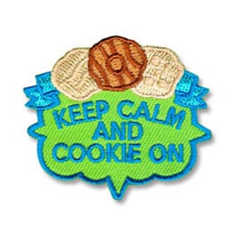 snappylogos Keep Calm and Cookie On Fun Patch (7485)