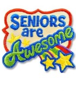 snappylogos Seniors Are Awesome Fun Patch (6296)