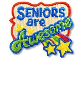 snappylogos Seniors Are Awesome Fun Patch (6296)