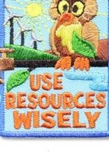 snappylogos Use Resources Wisely Owl Fun Patch (4817)